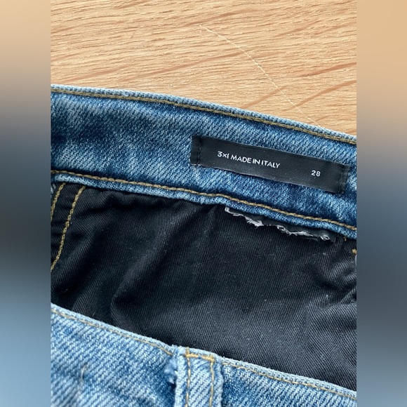 3x1 Claudia Extreme Hi Kick Tear Jeans - Picture 9 of 11